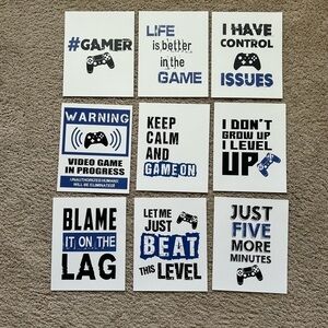 Gaming Room Signs - Lot of 9 BRAND NEW
